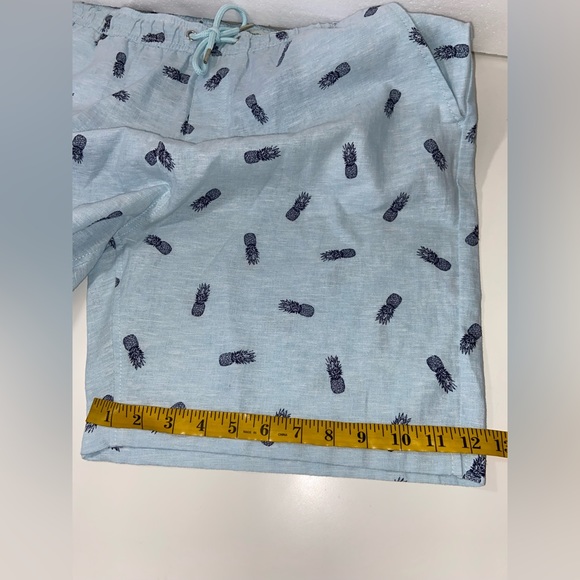 Tenth + Ocean Shorts Mens Size 2XL Blue ￼ Washable Linen Pull On New - Picture 10 of 11